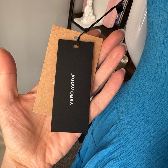 Vero Moda Blue Square Neck Sleeveless Sundress - Picture 6 of 6